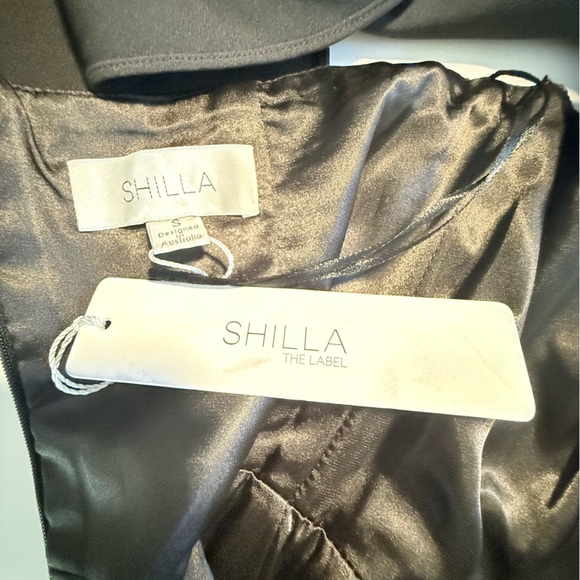 Black Asymmetrical One-Shoulder Cocktail Dress - Picture 5 of 8